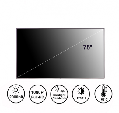 75寸2000亮度高亮液晶屏